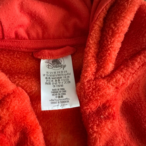 Disney Girls Turning Red Red Panda Hooded Robe Fleece Size 5/6 Plush - Picture 2 of 7